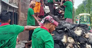 ১২ লাখ পিস চামড়া কেনার টার্গেট নিয়ে প্রস্তুত দেশের দ্বিতীয় বৃহত্তম নাটোরের চামড়া মোকাম
